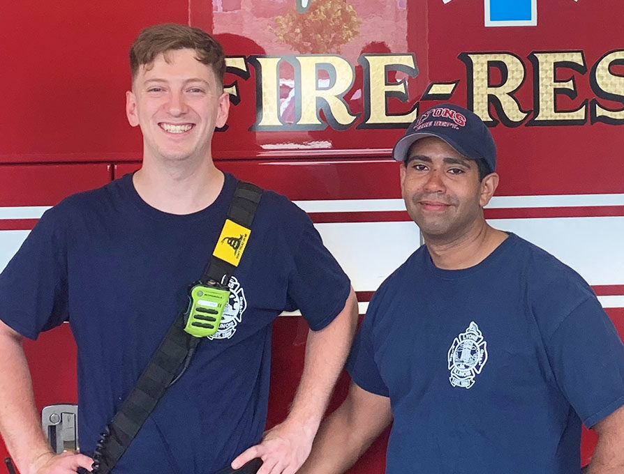 Lyons Fire Department Mike Coughlin and Alex Hernandez